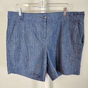 Isaac Mizrahi shorts size 16. blue denim.